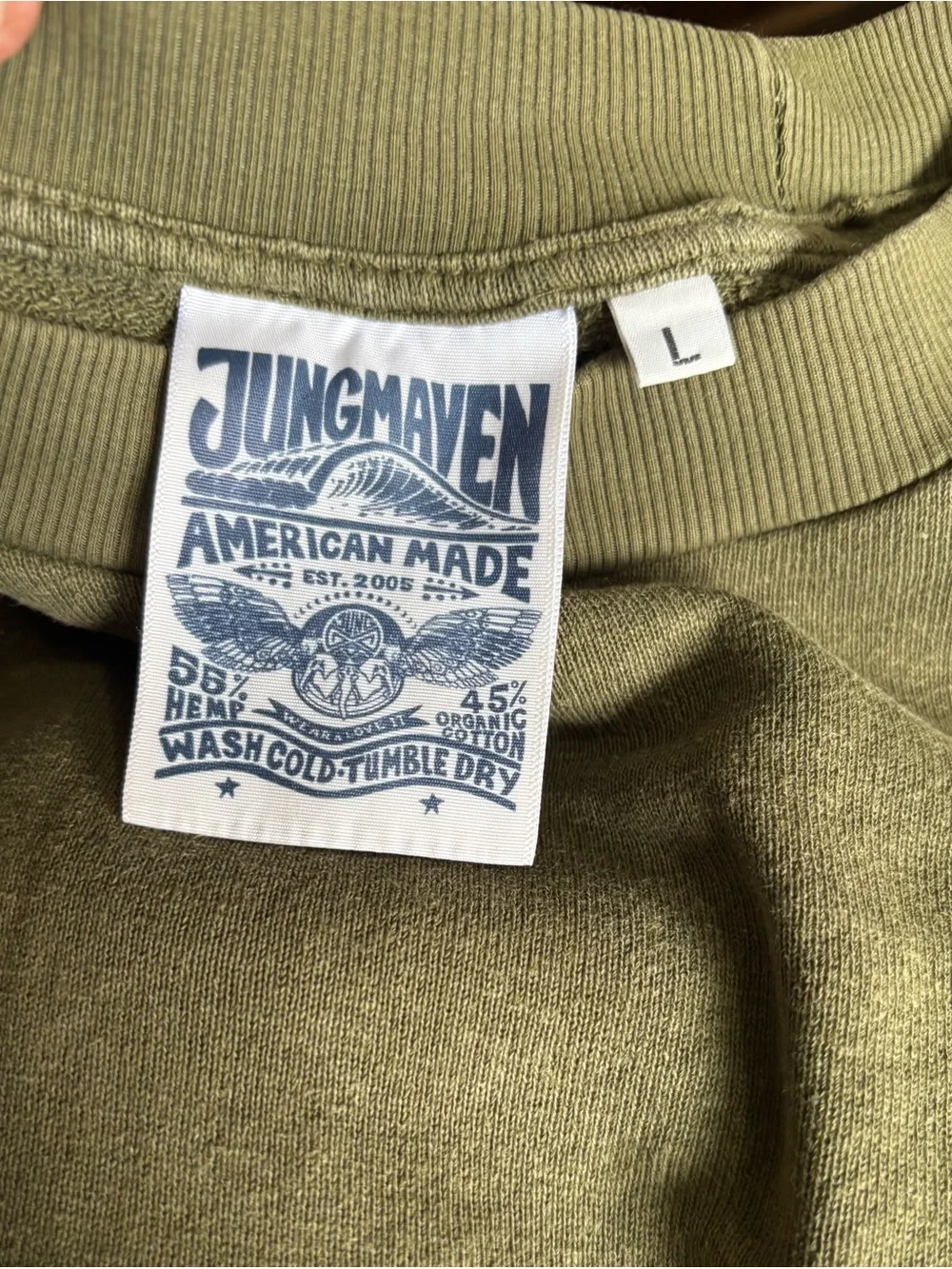 Jungmaven Bonfire Raglan in Hunter green - Picture 4 of 4